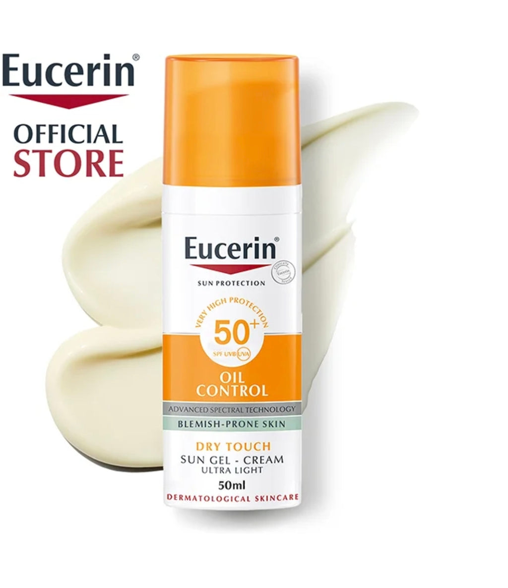 Eucerin Face Sunscreen Oil Control Gel-Cream Dry Touch For Blemish-Prone Skin – 50 ml