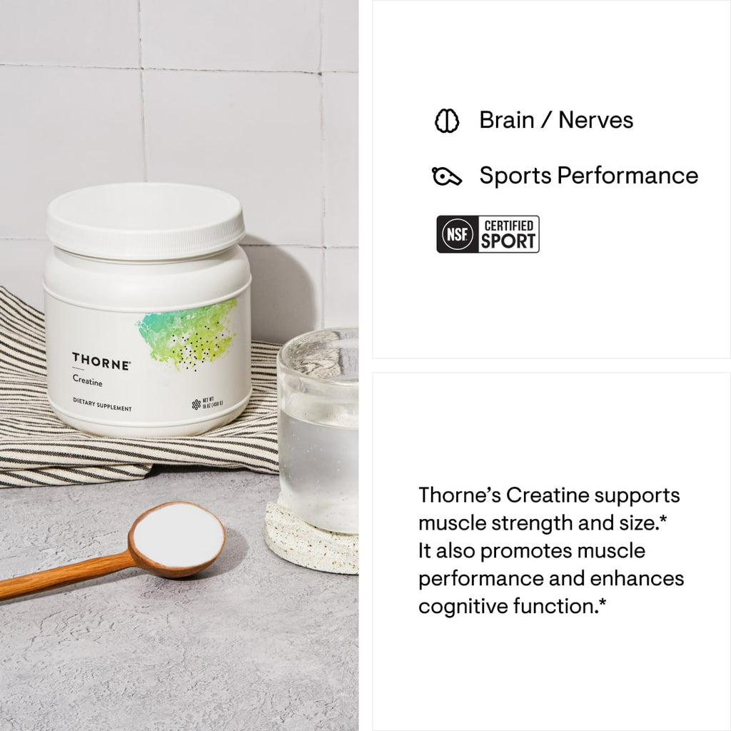 Thorne Creatine Monohydrate Powder – Dietary Supplement, 2 lb. (900 g) – 180 Servings