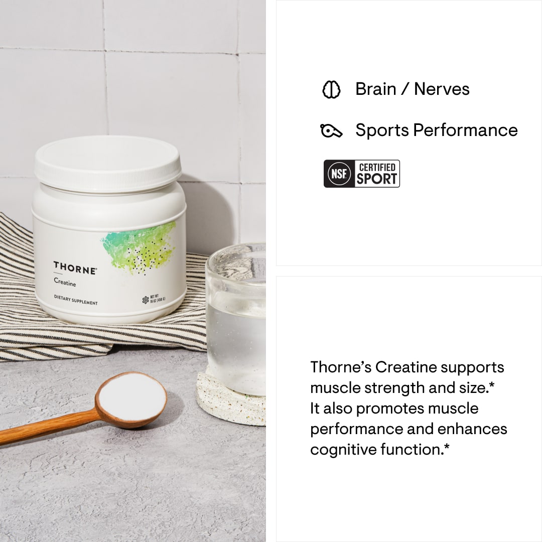 Thorne Creatine Monohydrate Powder – Dietary Supplement, 2 lb. (900 g) – 180 Servings