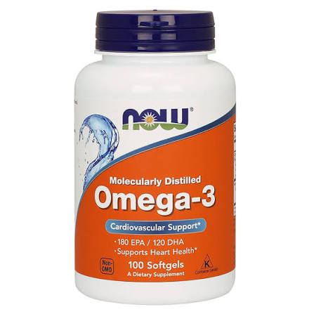 NOW Foods Omega-3 Fish Oil - 100 Softgels (Cardiovascular & Heart Support)