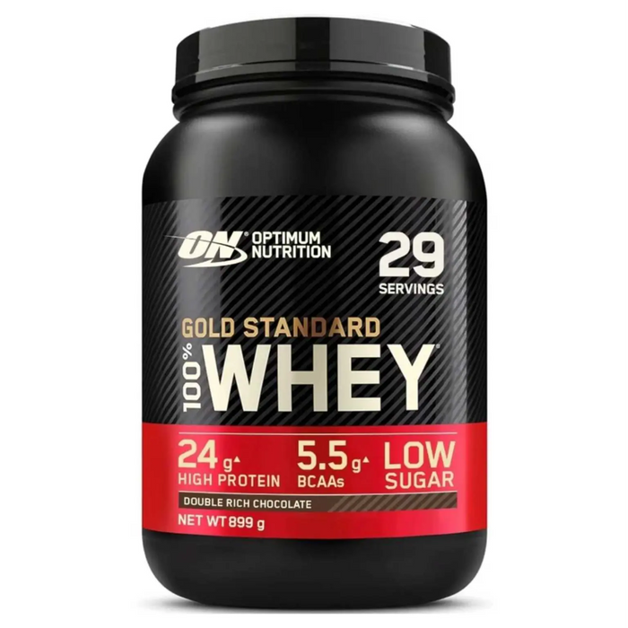 Optimum Nutrition (ON) Gold Standard 100% Whey Protein Powder – Double Rich Chocolate, 2 lbs (899g)